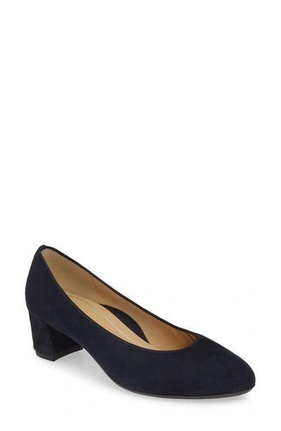 Shop Ara Kendall Pump In Navy Suede