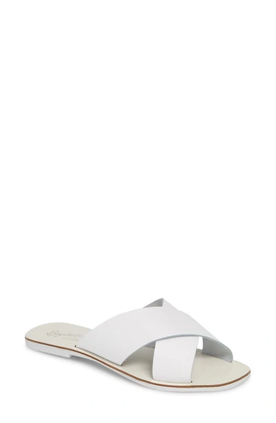 Shop Seychelles Total Relaxation Slide Sandal In White Leather