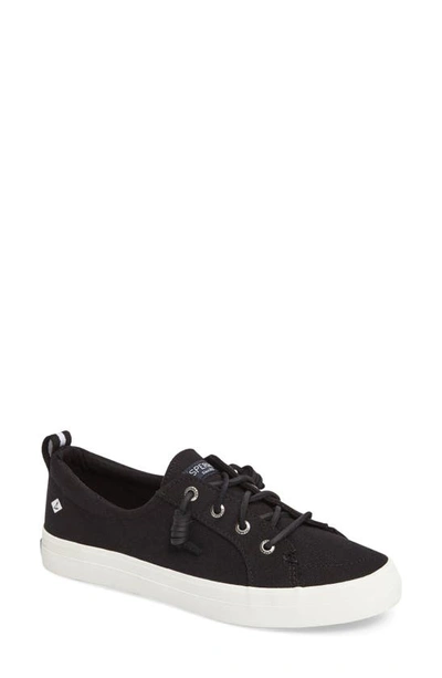 Sperry Womens Lace-up Canvas Casual And Fashion Sneakers In Black Fabric