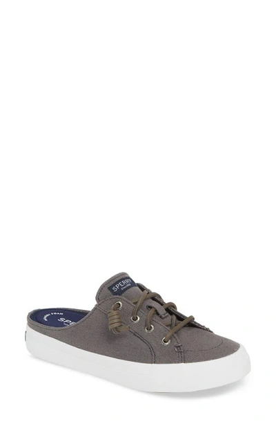 Shop Sperry Crest Vibe Mule In Grey Canvas