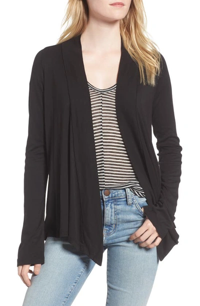 Shop Splendid Classic Flare Cardigan In Black