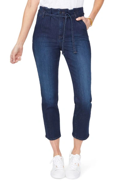 Shop Nydj Sheri Paperbag Waist Ankle Slim Jeans In Burbank Wash