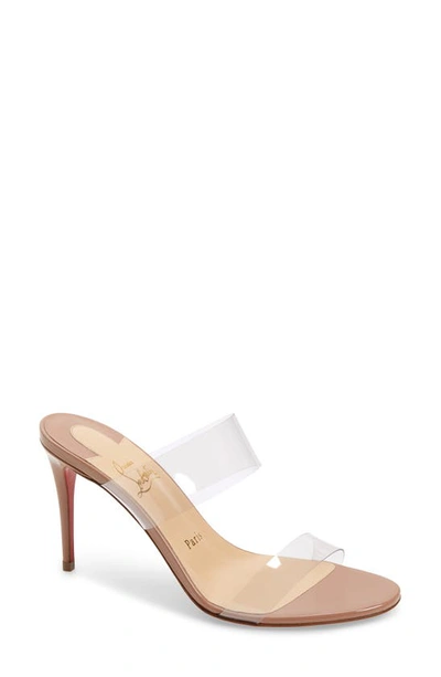 Shop Christian Louboutin Just Nothing Slide Sandal In Nude