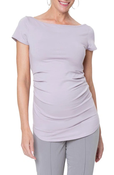 Shop Stowaway Collection Ballet Maternity Tunic In Lavender