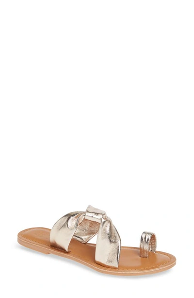 Shop Seychelles Mint Condition Slide Sandal In Light Gold Leather