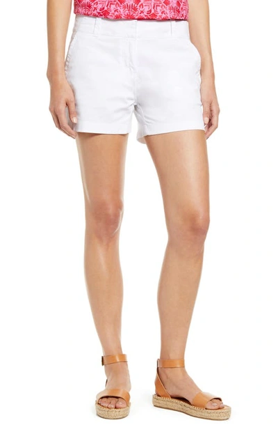 Shop Vineyard Vines Everyday Stretch Cotton Shorts In White Cap