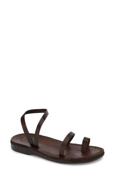 Shop Jerusalem Sandals Ella Sandal In Brown Leather