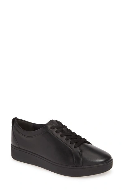 Fitflop Rally Sneaker In All Black Leather