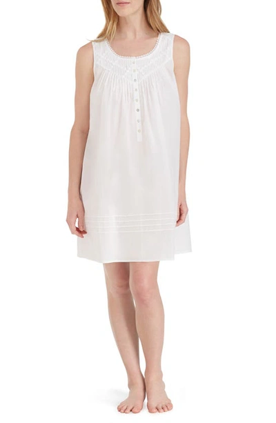 Shop Eileen West Cotton Nightgown In Solid White