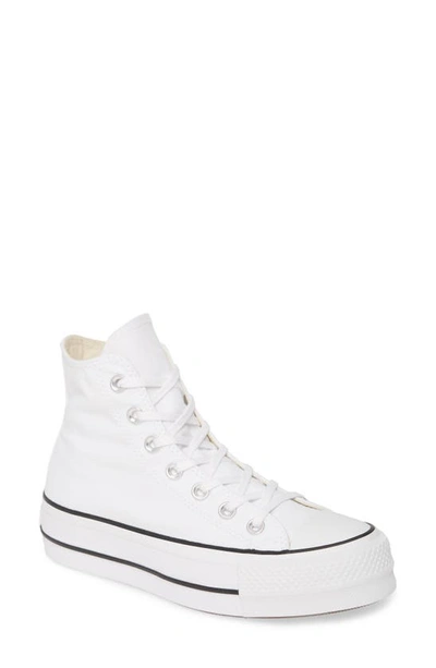 Shop Converse Chuck Taylor® All Star® Lift High Top Platform Sneaker In White/ Black/ White