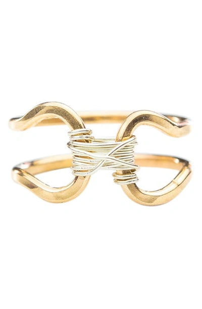 Shop Nashelle Bound Ring In Gold
