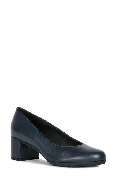 Shop Geox Annya Pump In Navy Nappa Leather