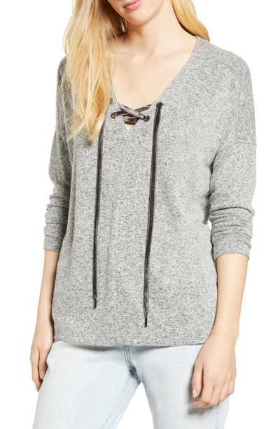 Shop Rails Leigh Knit Top In Melange Grey