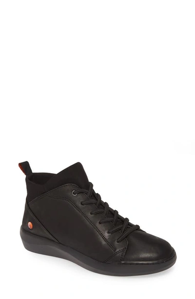Softinos By Fly London Biel Sneaker In Black Leather | ModeSens