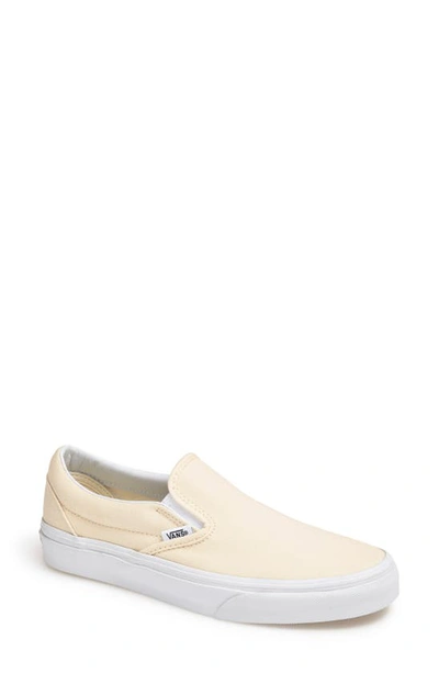 Vans Brushed Twill Classic Slip-on Sneaker In White
