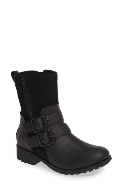 Shop Ugg (r) Wilde Waterproof Leather Boot In Black Leather