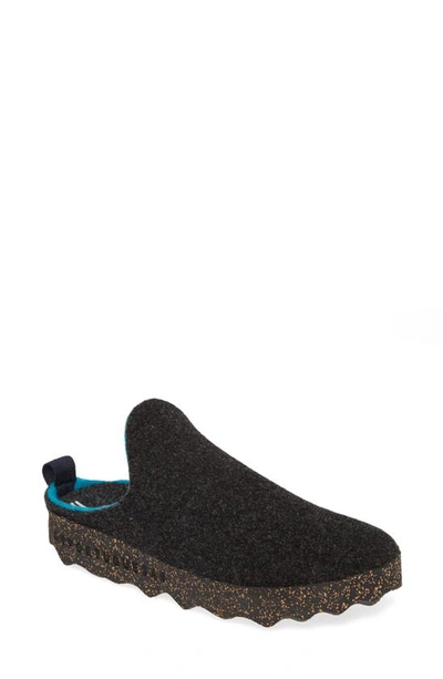 Shop Asportuguesas By Fly London Fly London Come Sneaker Mule In Anthracite Tweed Fabric