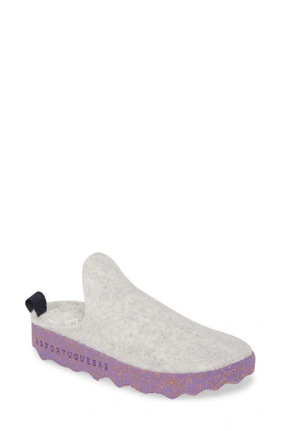 Shop Asportuguesas By Fly London Fly London Come Sneaker Mule In Off White Tweed Fabric