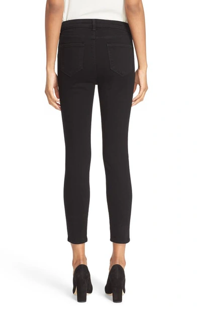 Shop L Agence Margot High Waist Crop Jeans In Noir