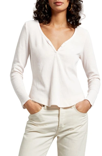 Shop Michael Stars Briann Thermal Henley Tee In White