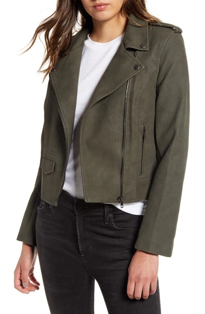 Shop Bb Dakota Ain't It Cool Faux Leather Jacket In Green Moss