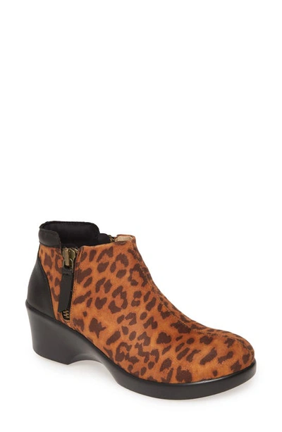 Shop Alegria Sloan Bootie In Leopard Leather