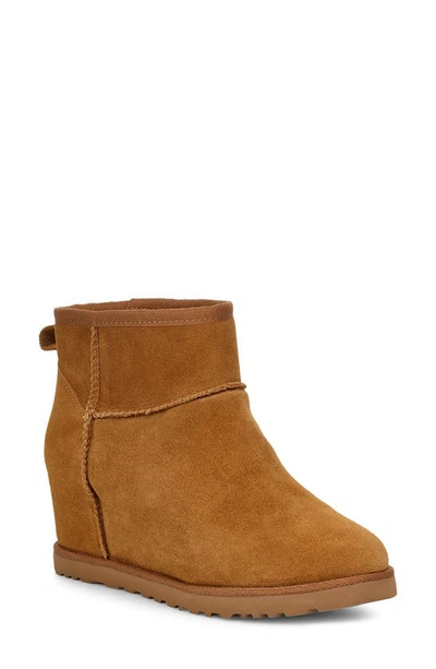 Shop Ugg Classic Mini Wedge Bootie In Che Suede
