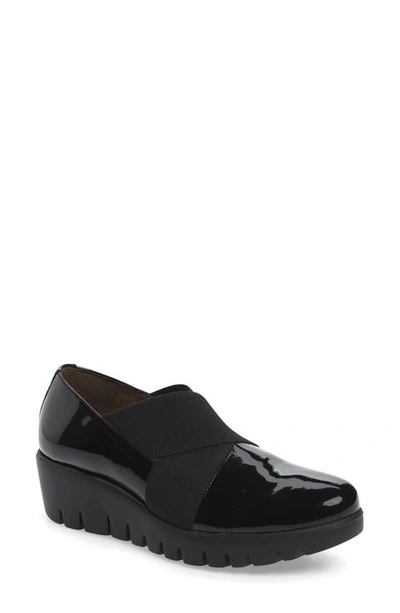 Shop Wonders C-33132 Wedge In Black Patent Leather
