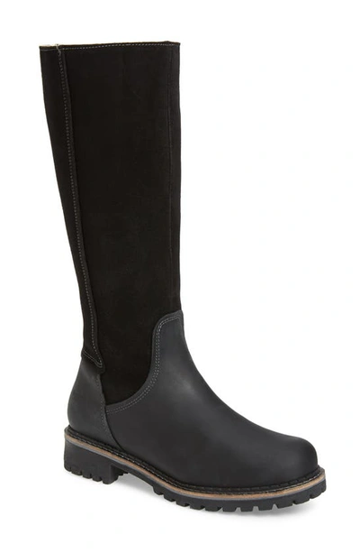 Shop Bos. & Co. Hudson Waterproof Boot In Black Leather/ Suede