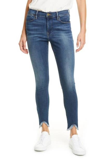 Shop Frame Le High Waist Triangle Hem Ankle Skinny Jeans In Sulham