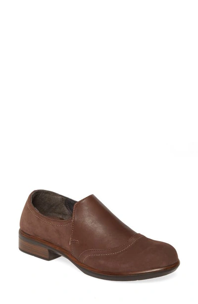 Shop Naot Angin Loafer In Coffee Bean/ Toffee Leather