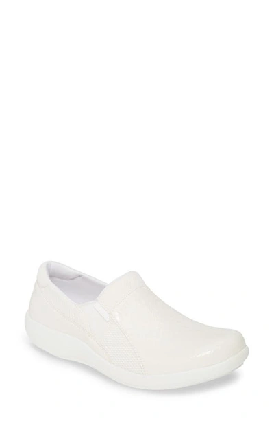 Shop Alegria Duette Loafer In Flourish White Leather