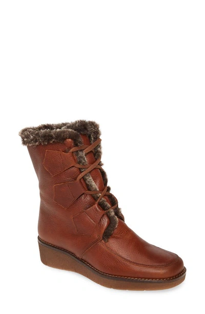 Shop Toni Pons Ador Faux Fur Lined Bootie In Tan Leather