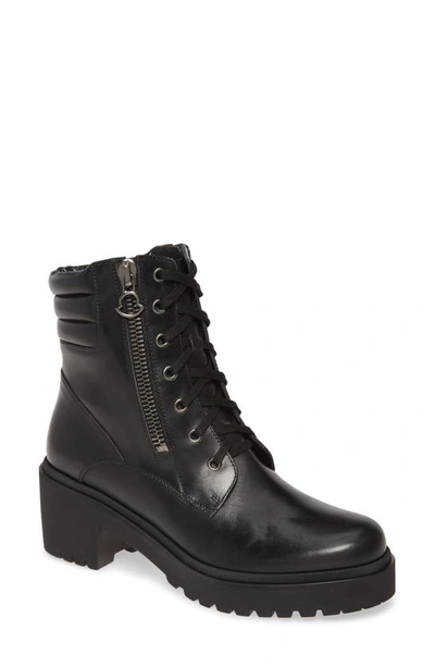 Shop Moncler Viviane Combat Boot In Black