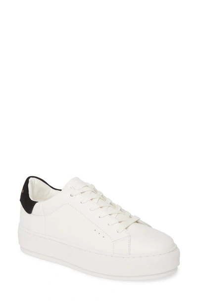 Shop Kurt Geiger Laney Sneaker In White/ Black Leather
