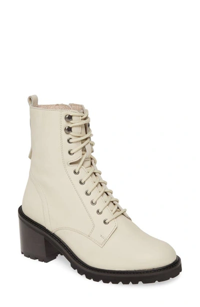 Shop Seychelles Irresistible Combat Boot In Off White Leather