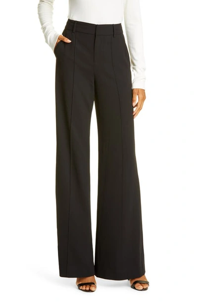 Alice And Olivia Athena Flared Wide Leg Trousers In Black
