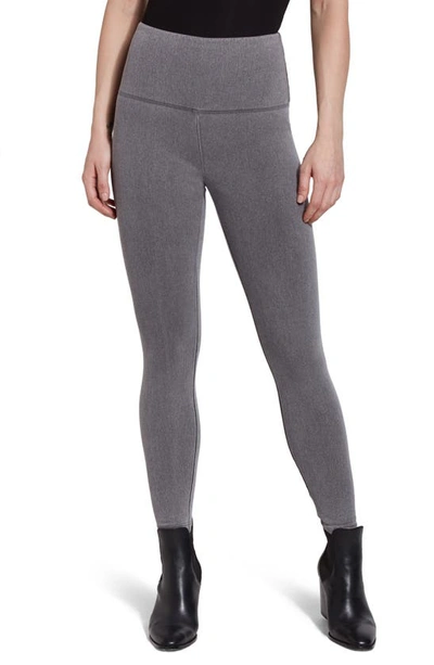 Lyssé Lysse Waist-to-ankle Denim Leggings In Mid Grey