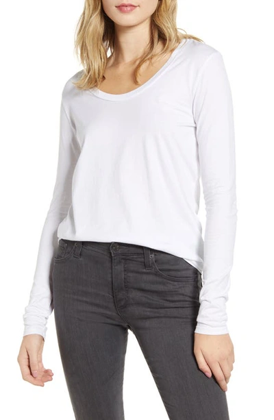 Shop Ag Cambria Long Sleeve Tee In True White