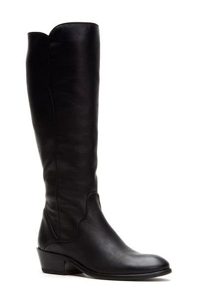 Shop Frye Carson Knee High Boot In Black Leather
