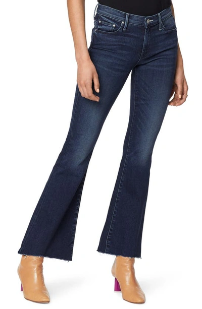 Shop Mother The Weekend High Waist Fray Hem Flare Jeans In Tongue And Chic