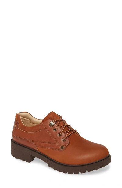 Shop Alegria Cheryl Derby In Cognac Leather