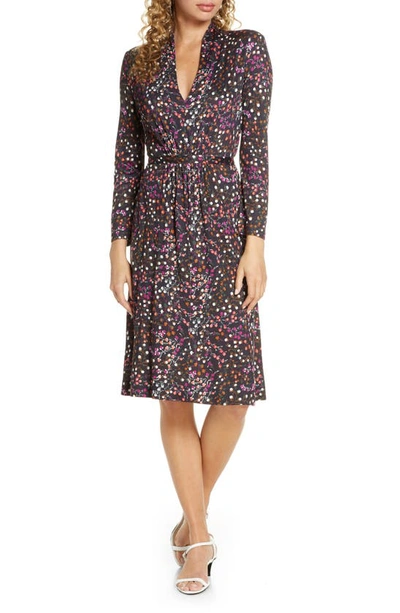 French Connection Frances Meadow Jersey Long Sleeve Dress In Black Multi |  ModeSens