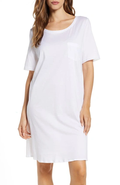 Shop Hanro Cotton Nightshirt In White