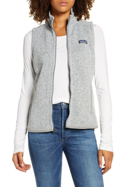 Shop Patagonia Better Sweater(r) Zip Vest In Birch White