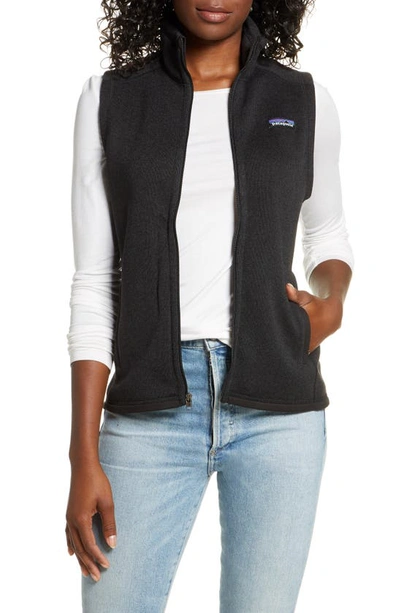 Shop Patagonia Better Sweater(r) Zip Vest In Black