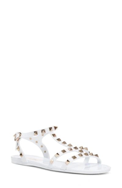 Shop Valentino Rockstud Sandal In White