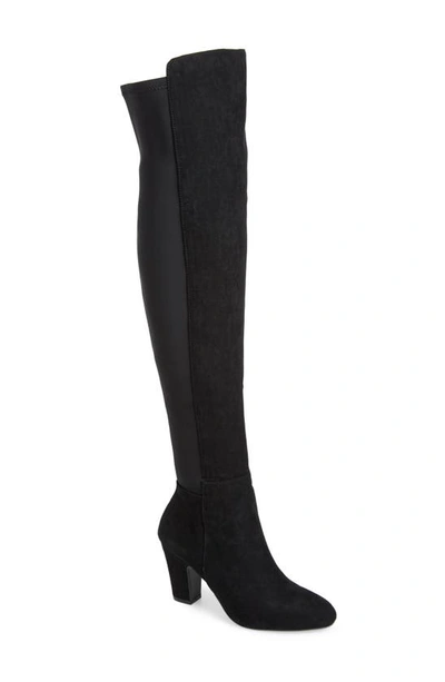 Shop Chinese Laundry Canyons Over The Knee Boot In Black Suede