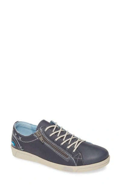 Shop Cloud Aika Sneaker In Blue Leather