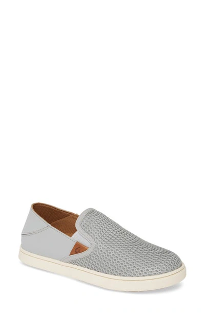 Shop Olukai 'pehuea' Slip-on Sneaker In Pale Grey/grey Fabric